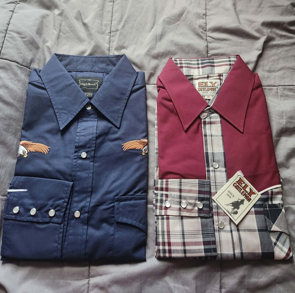 High Noon & Ely Cattleman Western Button Down Shirts Size M